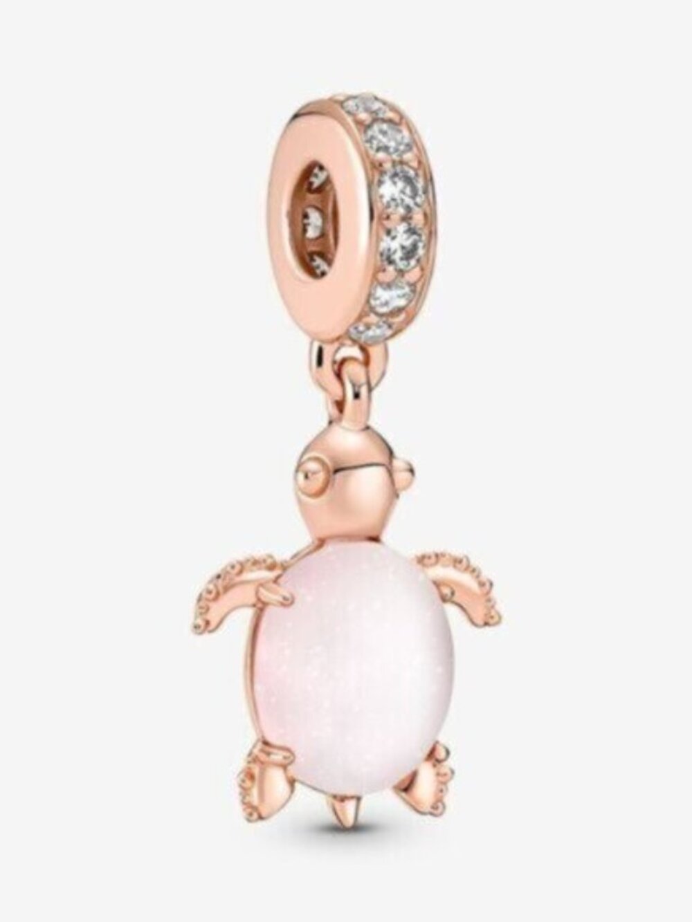 Pandora Murano Glass Pink Sea Turtle Dangle Charm